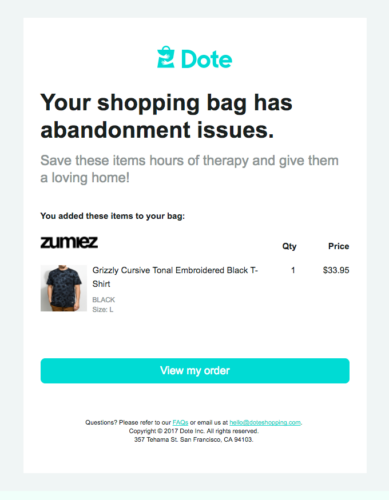 Hüljatud ostukorvi emaili turunduse strateegia