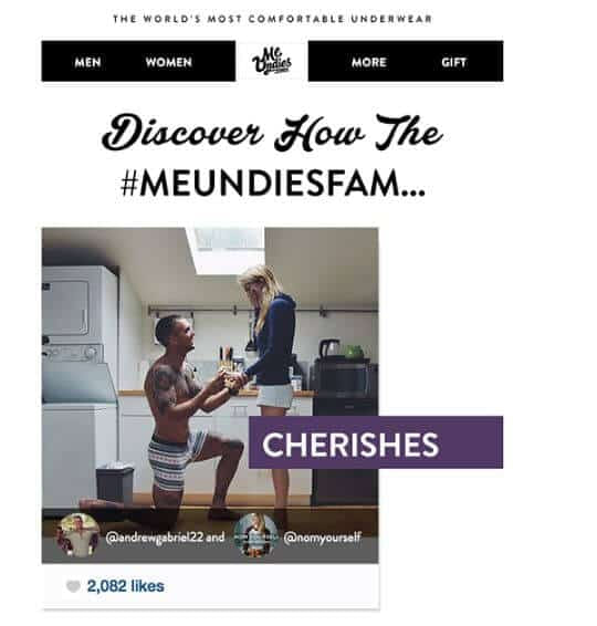 MeUndies marketing example