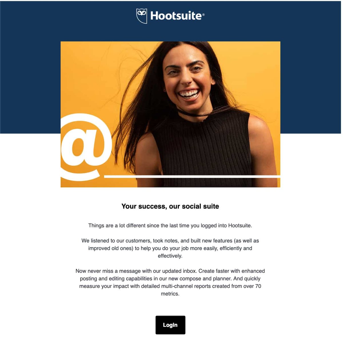Hootsuite re-engagement email example