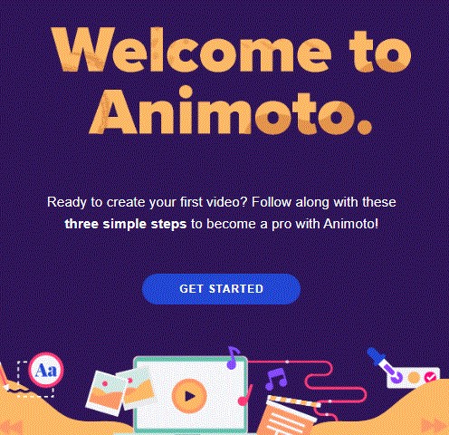 Welcome email by Animoto