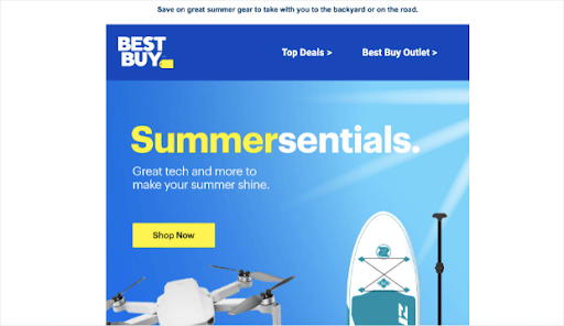 Clear CTA Best Buy example for retail businesses