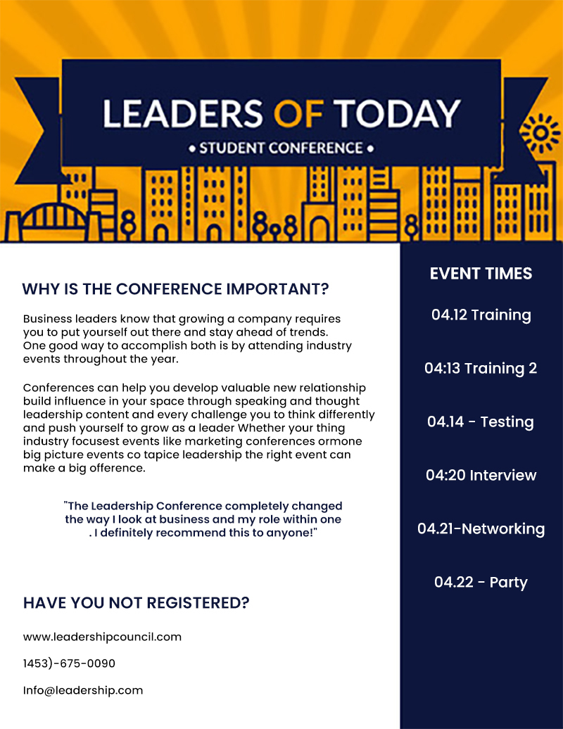 Newsletter example of Industry Events and Conferences