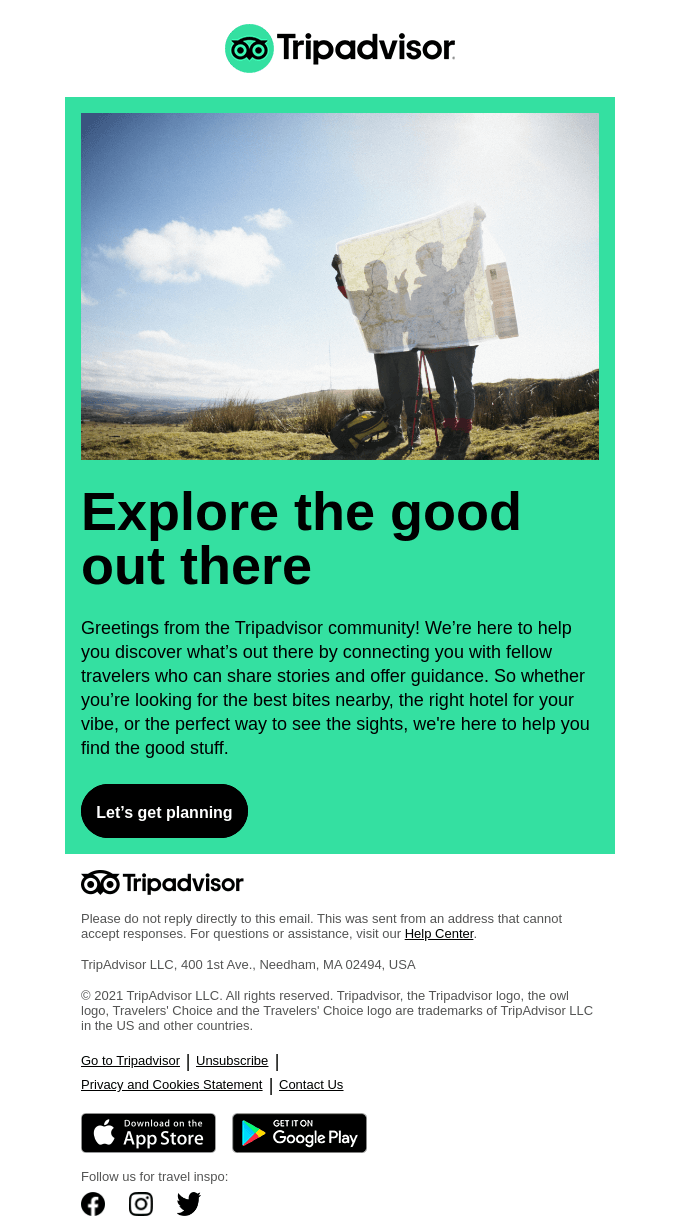 Tripadvisor email in travel industry email marketing