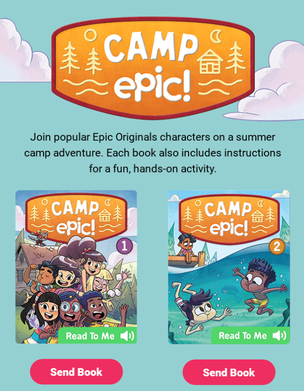 engaging product recommendation email from Epic for Kids