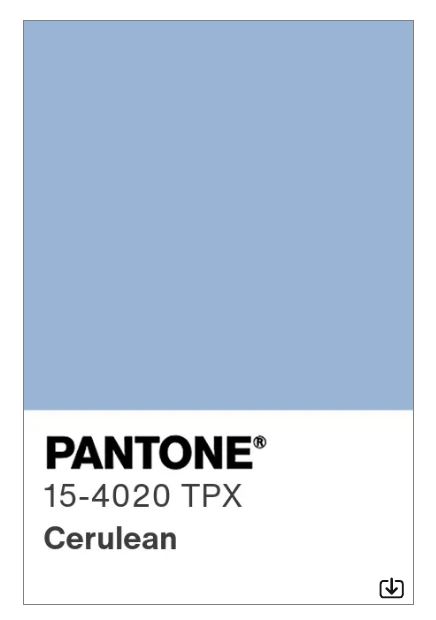 Pantone Cerulean color of the year 2000