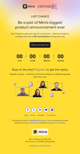 Last chance to join canvas 24 Email Example