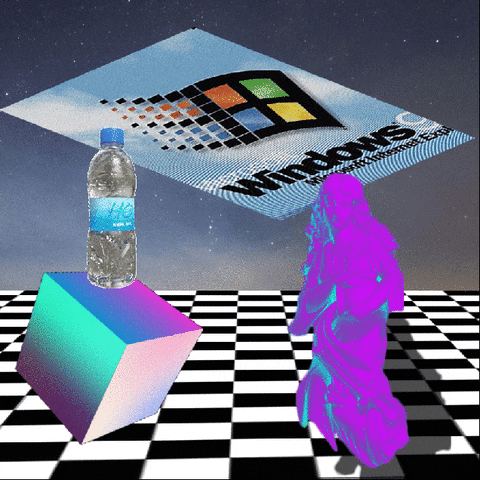 GIF of vaporwave aesthetic