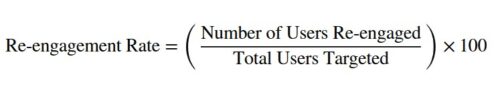 Re-engagement rate metric formula