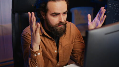 A subscriber looking at a landing page and being confused